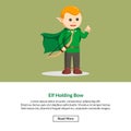 Male elf holding a bow Royalty Free Stock Photo