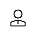 Male employee icon design person office worker symbol. simple clean line art professional business management concept vector