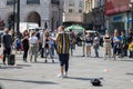 London, United Kingdom- June 2019: Male Entertainer, Street Artists in Piccadilly Circus Square,London