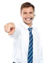 Male executive pointing at you Royalty Free Stock Photo