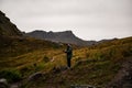 Male exploring the Hatcher Pass, Palmer, Alaska