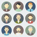 Male Faces Icons Set Royalty Free Stock Photo