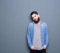 Male fashion model with beard Royalty Free Stock Photo