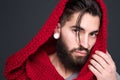 Male fashion model with scarf Royalty Free Stock Photo