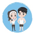 Male and female are athlete good healthy