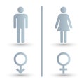 Male female bathroom icon symbol template