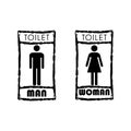 Male and female bathroom sign. Toilet icon isolated on white background Royalty Free Stock Photo