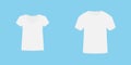 Male and female casual tee, t-shirt template