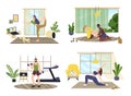 People doing exercises Royalty Free Stock Photo