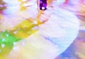 Male and female on colorful dance floor Royalty Free Stock Photo