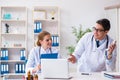 The male and female doctor having discussion in hospital Royalty Free Stock Photo