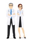 Male and female doctor