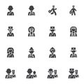 Male and female doctor vector icons set Royalty Free Stock Photo