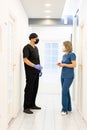 Male and female doctors in hospital , high quality photo