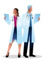 Male and female doctors