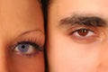 Male and female eyes Royalty Free Stock Photo