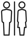 Male and female figure icon. Wc symbol. Toilet sign