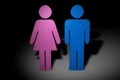Male and female figures Royalty Free Stock Photo