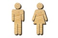 Male and female figures from the tree Royalty Free Stock Photo