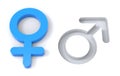 Male female gender symbols Royalty Free Stock Photo