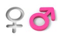 Male female gender symbols Royalty Free Stock Photo