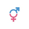 Male female icon graphic design template vector Royalty Free Stock Photo