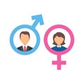 Male and female icon set Royalty Free Stock Photo