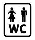 Male and Female vector illustartion. Toilet Sign, WC