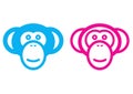 Male and female monkey Royalty Free Stock Photo