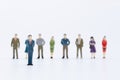 Male and female office workers lined up Royalty Free Stock Photo