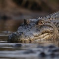 Male and Female Saltwater Crocodiles in their Natural Habitat