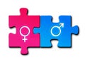 Male and female sex symbols Royalty Free Stock Photo