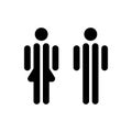 Male and female sign for restroom. Man and woman icon. Vector toilet symbol. Girl and boy WC pictogram for bathroom Royalty Free Stock Photo