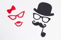 Male and female silhouette patterns. Movember concept. Funny par Royalty Free Stock Photo