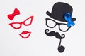 Male and female silhouette patterns. Movember concept. Funny par Royalty Free Stock Photo