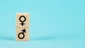 Male and female symbols. Female and male signs. Gender concept.