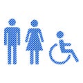 Male and female toilet icon