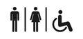 Male and female toilet icon vector, filled flat sign, solid pictogram isolated. WC symbol, logo illustration Royalty Free Stock Photo
