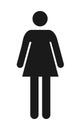 Male and female toilet icon vector, filled flat sign, solid pictogram isolated. WC symbol, logo illustration Royalty Free Stock Photo