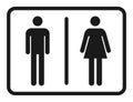 Male and female toilet icon vector, filled flat sign, solid pictogram isolated. WC symbol, logo illustration Royalty Free Stock Photo