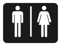 Male and female toilet icon vector, filled flat sign, solid pictogram isolated. WC symbol, logo illustration Royalty Free Stock Photo