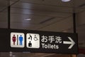 Male and female toilet sign in Japan