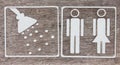 Male and female Toilet sign Royalty Free Stock Photo