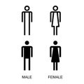 Male and female toilet sign Royalty Free Stock Photo