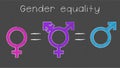 Gender equality vector illustration