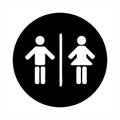 Male and female user avatar. Man and woman symbol. Royalty Free Stock Photo