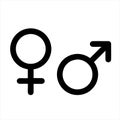Male and female user avatar. Man and woman symbol. Royalty Free Stock Photo
