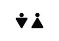 Male female wc sex stickman icon black vector men and women