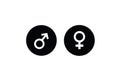 Male female wc sex stickman icon black vector men and women