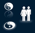 Male and female yin and yang Royalty Free Stock Photo